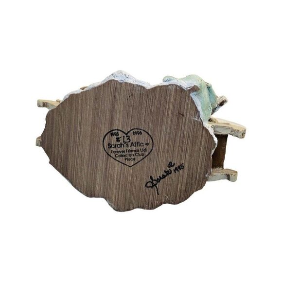 Vintage Sarah’s Attic Rocking Horse Basebeall Angels HORSIN AROUND #13 Signed - Picture 7 of 8